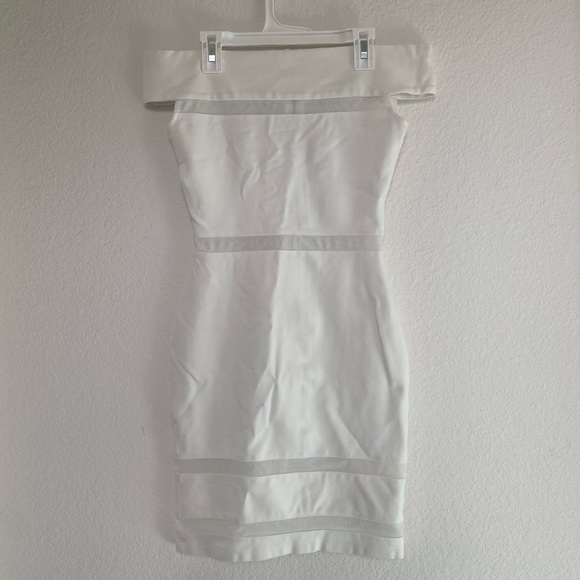 *USED french connection white mesh dress size 2 - Picture 1 of 5